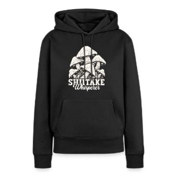 Shiitake Pilz Wald Pilz Shiitake Moral Vegan Umami - Frauen Premium Bio Hoodie - Schwarz - Vorne - Julia (174cm)