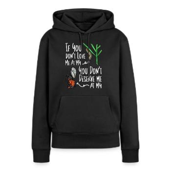 Monarque papillon monarque américain papillon monarque - Sweat à capuche Premium bio Femme - noir - Devant - Julia (174cm)