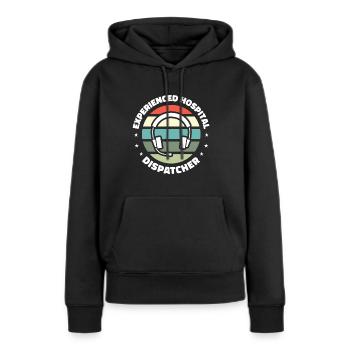 Notruf Leitstelle Einsatzzentrale - Frauen Premium Bio Hoodie - Schwarz - Vorne - Julia (174cm)