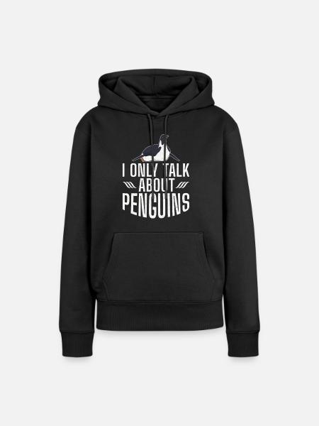 Pinguinliebhaber Pinguin Geschenke - Frauen Premium Bio Hoodie - Schwarz