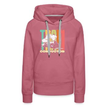 Train Conductor Eisenbahn Zug Modelleisenbahn - Frauen Premium Bio Hoodie - Malve - Vorne - Isabella (175cm)