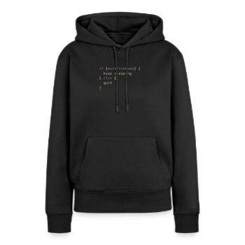 Lustige Arbeit von zu Hause aus Computer - Frauen Premium Bio Hoodie - Schwarz - Vorne - Julia (174cm)