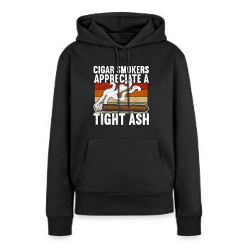 Zigarren Zigarren - Frauen Premium Bio Hoodie - Schwarz - Vorne - Julia (174cm)