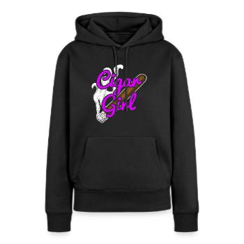 Zigarren Zigarren - Frauen Premium Bio Hoodie - Schwarz - Vorne - Julia (174cm)