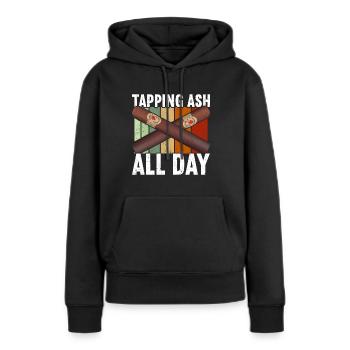 Zigarren Zigarren - Frauen Premium Bio Hoodie - Schwarz - Vorne - Julia (174cm)