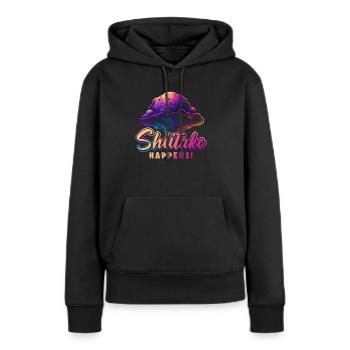 Shiitake Pilz Wald Pilz Shiitake Moral Vegan Umami - Frauen Premium Bio Hoodie - Schwarz - Vorne - Julia (174cm)