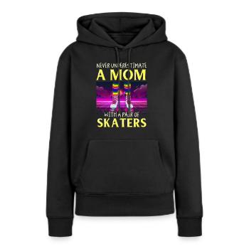 Inline Skater - Frauen Premium Bio Hoodie - Schwarz - Vorne - Julia (174cm)