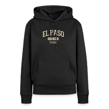 Texas - Sweat à capuche Premium bio Femme - noir - Devant - Julia (174cm)