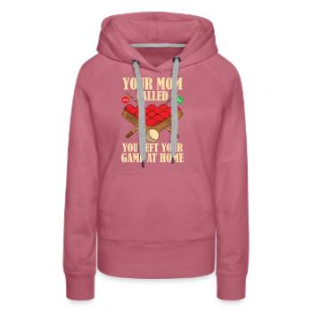 Cue Stick Snooker Player Humor - Women’s Premium Organic Hoodie - mauve - Front - Isabella (175cm)