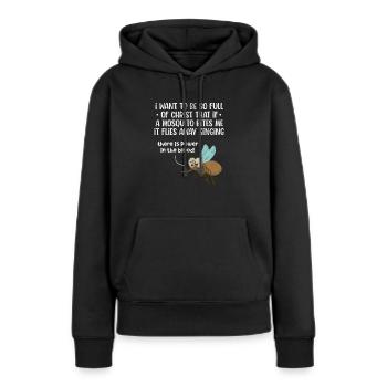 Bibel - Frauen Premium Bio Hoodie - Schwarz - Vorne - Julia (174cm)