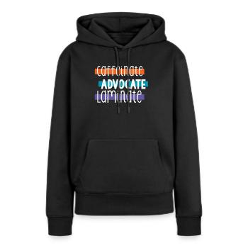 Éducation spécialisée, Éducation spécialisée - Sweat à capuche Premium bio Femme - noir - Devant - Julia (174cm)