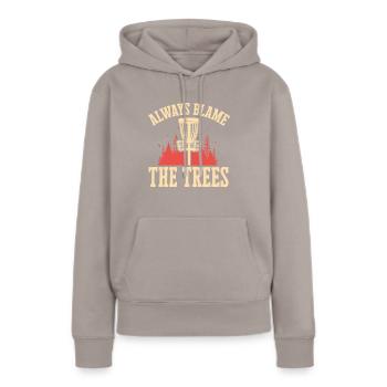 Discgolf Disc Golf Frisbee - Frauen Premium Bio Hoodie - Taupe - Vorne - Julia (174cm)