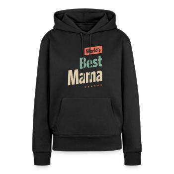 La meilleure maman du monde - Maman Grand-mère - Sweat à capuche Premium bio Femme - noir - Devant - Julia (174cm)