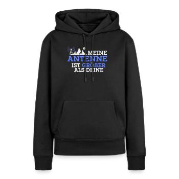 Meine Antenne Ist Größer Als Deine - Frauen Premium Bio Hoodie - Schwarz - Vorne - Julia (174cm)