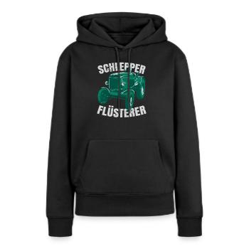 Schlepper Flüsterer - Frauen Premium Bio Hoodie - Schwarz - Vorne - Julia (174cm)
