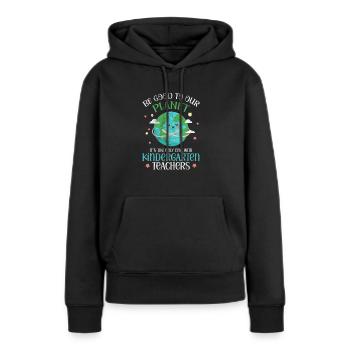 Kindergarten - Frauen Premium Bio Hoodie - Schwarz - Vorne - Julia (174cm)