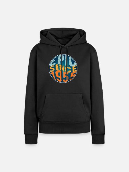 Episch Seit 1955 - Frauen Premium Bio Hoodie - Schwarz