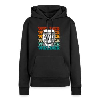 Schweißer Schweißer Schweißer - Frauen Premium Bio Hoodie - Schwarz - Vorne - Julia (174cm)