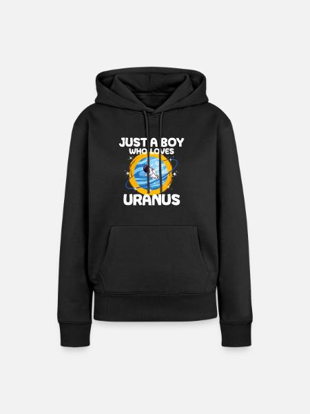 Uranus Planet Geschenk - Frauen Premium Bio Hoodie - Schwarz