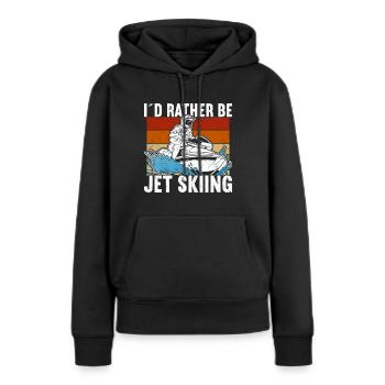 Jet Ski Jet Skiing - Sweat à capuche Premium bio Femme - noir - Devant - Julia (174cm)