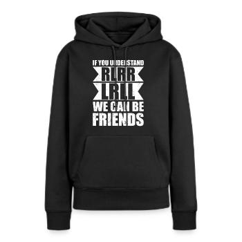 Schlagzeuger Schlagzeuger Schlagzeuger - Frauen Premium Bio Hoodie - Schwarz - Vorne - Julia (174cm)