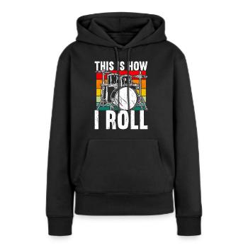 Schlagzeuger Schlagzeuger Schlagzeuger Schlagzeuger - Frauen Premium Bio Hoodie - Schwarz - Vorne - Julia (174cm)