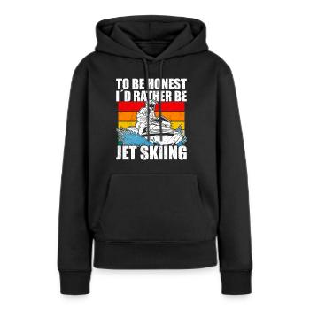 Jet Ski Jet Skiing - Sweat à capuche Premium bio Femme - noir - Devant - Julia (174cm)