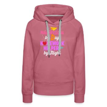 Hilfskraft Lehrerin Hilfserzieherin - Frauen Premium Bio Hoodie - Malve - Vorne - Isabella (175cm)