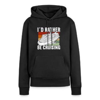 Croisière Croisière Vacances Croisière en famille - Sweat à capuche Premium bio Femme - noir - Devant - Julia (174cm)