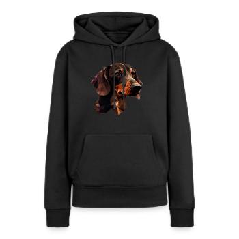 Rauhaardackel Dachshund Hund Hunde Welpe Dackel - Frauen Premium Bio Hoodie - Schwarz - Vorne - Julia (174cm)