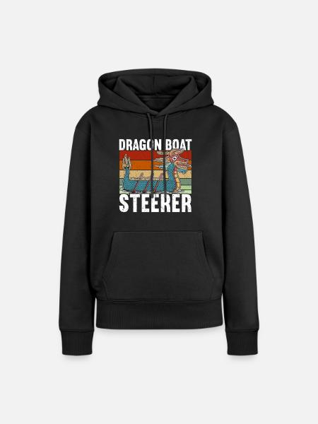 Drachenboot - Frauen Premium Bio Hoodie - Schwarz
