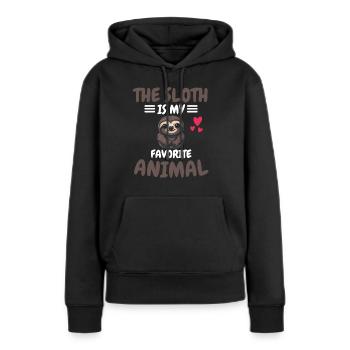 Lieblingstier Tropisches Tier Geschenk Faultier - Frauen Premium Bio Hoodie - Schwarz - Vorne - Julia (174cm)