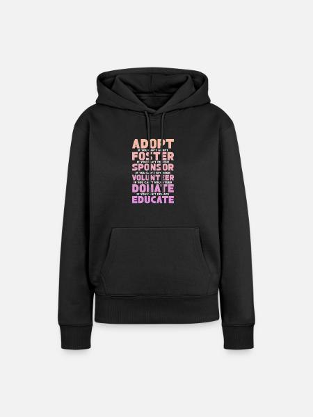 Tierrettung - Frauen Premium Bio Hoodie - Schwarz