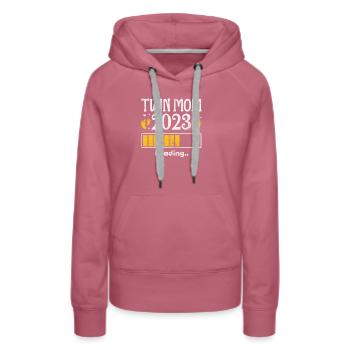 Schwangerschaft - Frauen Premium Bio Hoodie - Malve - Vorne - Isabella (175cm)