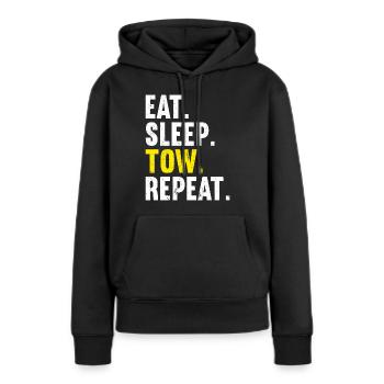 Fahrer des Abschleppwagens - Frauen Premium Bio Hoodie - Schwarz - Vorne - Julia (174cm)