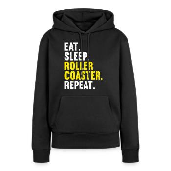 Achterbahn Achterbahn - Frauen Premium Bio Hoodie - Schwarz - Vorne - Julia (174cm)