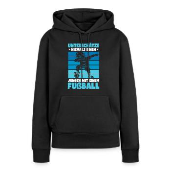 Fußball Dab Junge Fußballer Training - Frauen Premium Bio Hoodie - Schwarz - Vorne - Julia (174cm)