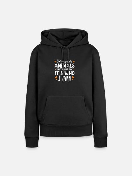 Tierrettung - Frauen Premium Bio Hoodie - Schwarz