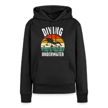 Diving underwater world Diver Taucher - Frauen Premium Bio Hoodie - Schwarz - Vorne - Julia (174cm)