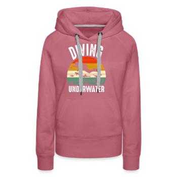 Diving underwater world Diver Taucher - Women’s Premium Organic Hoodie - mauve - Front - Isabella (175cm)