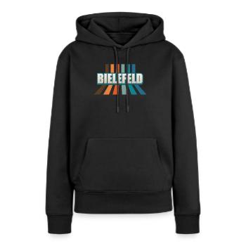 Bielefelderin Bielefelder Bielefeld - Frauen Premium Bio Hoodie - Schwarz - Vorne - Julia (174cm)