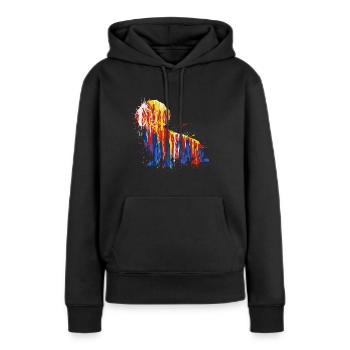 Dachshund Geschenk Dixie Wiener Doxie Dackel - Frauen Premium Bio Hoodie - Schwarz - Vorne - Julia (174cm)