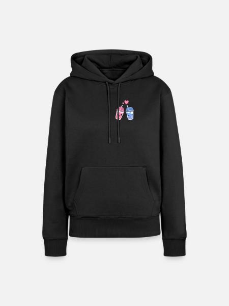 Bubble Tea - Frauen Premium Bio Hoodie - Schwarz
