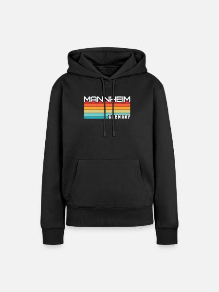 Mannheimerin Mannheimer Mannheim - Frauen Premium Bio Hoodie - Schwarz