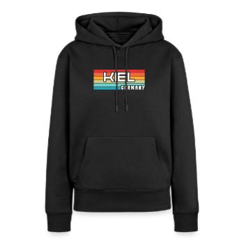 Kielerin Kieler Kiel - Sweat à capuche Premium bio Femme - noir - Devant - Julia (174cm)