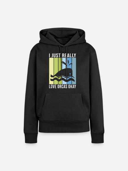 Orca Wal Geschenke - Frauen Premium Bio Hoodie - Schwarz