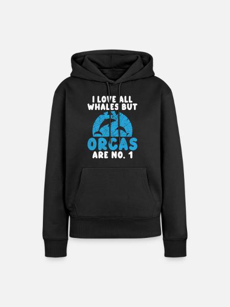 Orca Wal Geschenke - Frauen Premium Bio Hoodie - Schwarz