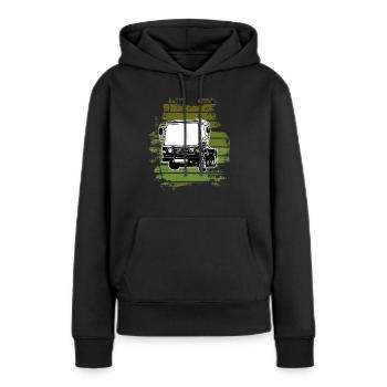 Multicar M25 Multicar Nouveaux camions Multricar - Sweat à capuche Premium bio Femme - noir - Devant - Julia (174cm)