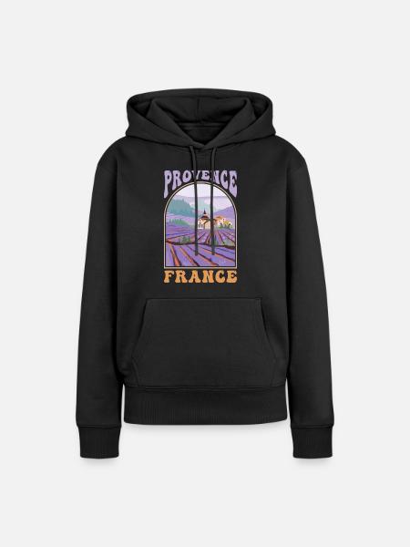 Provence Frankreich Souvenir - Frauen Premium Bio Hoodie - Schwarz