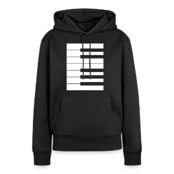 Klavier Tastatur Oktave perfektes Outfit Pianist - Frauen Premium Bio Hoodie - Schwarz - Vorne - Julia (174cm)